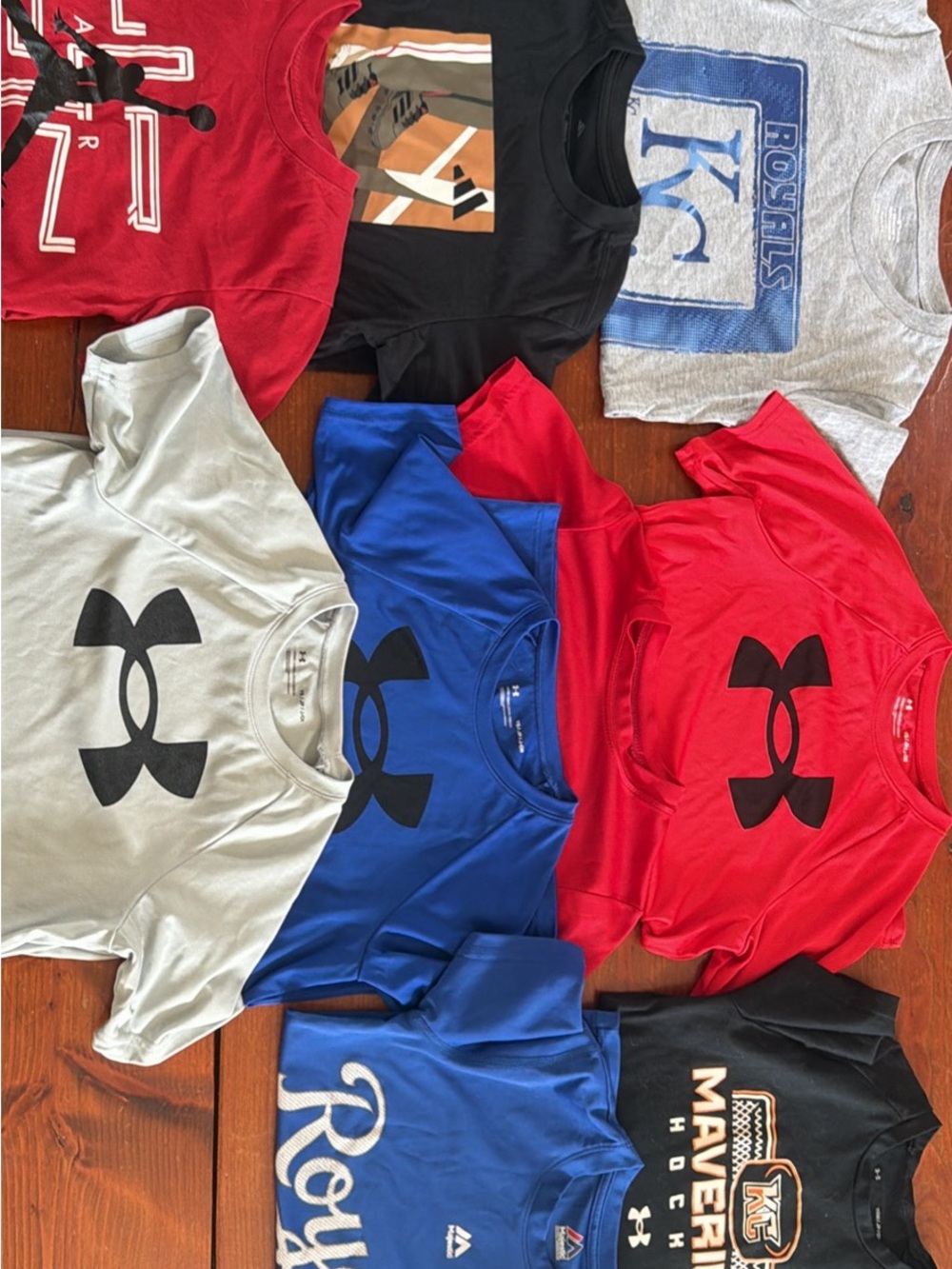 Under Armour Boys' Short-Sleeve Tech Tees - Red, Blue, Gray, Black